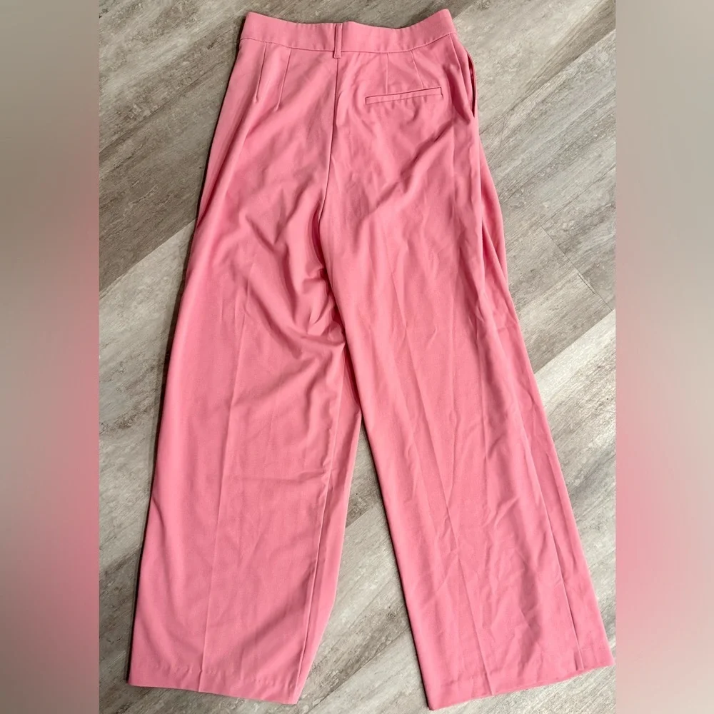 ZARA Pink High Waisted Wide Leg Dress Pants XS NWT - Picture 4 of 4